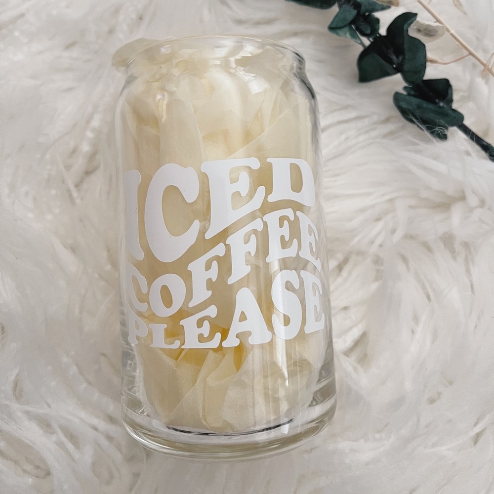 ❤️‍🔥SOLD❤️‍🔥 Iced Coffee Please - Coffee Glass
